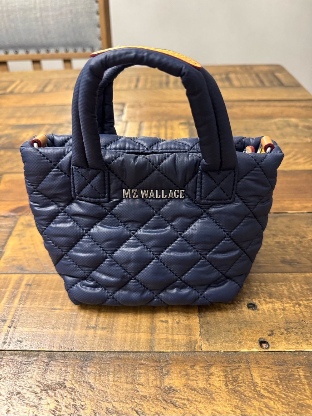 MZ Wallace Quilted Mini Metro Tote in Navy